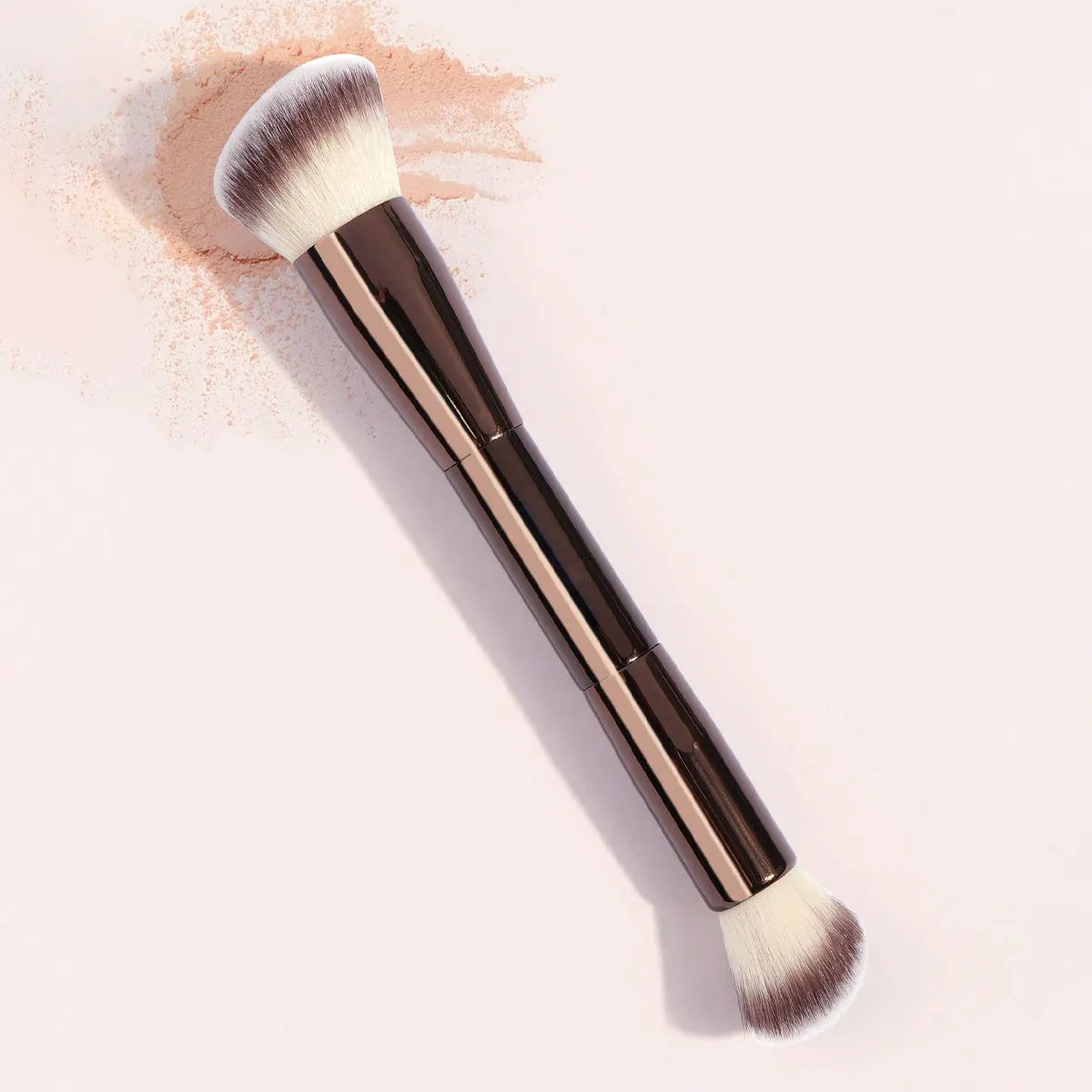 مجموعة فرش مكياج احترافية من لوكس بلند، ٧ قطع | فرش ثنائية الأطراف وفرشاة كريم أساس