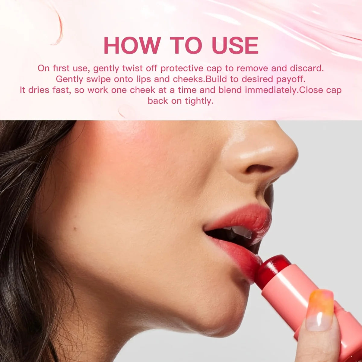 USHAS 4-in-1 Jelly Blush Stick – Lip Balm, Eyeshadow & Lip Gloss (Multi-Use Matte Finish)