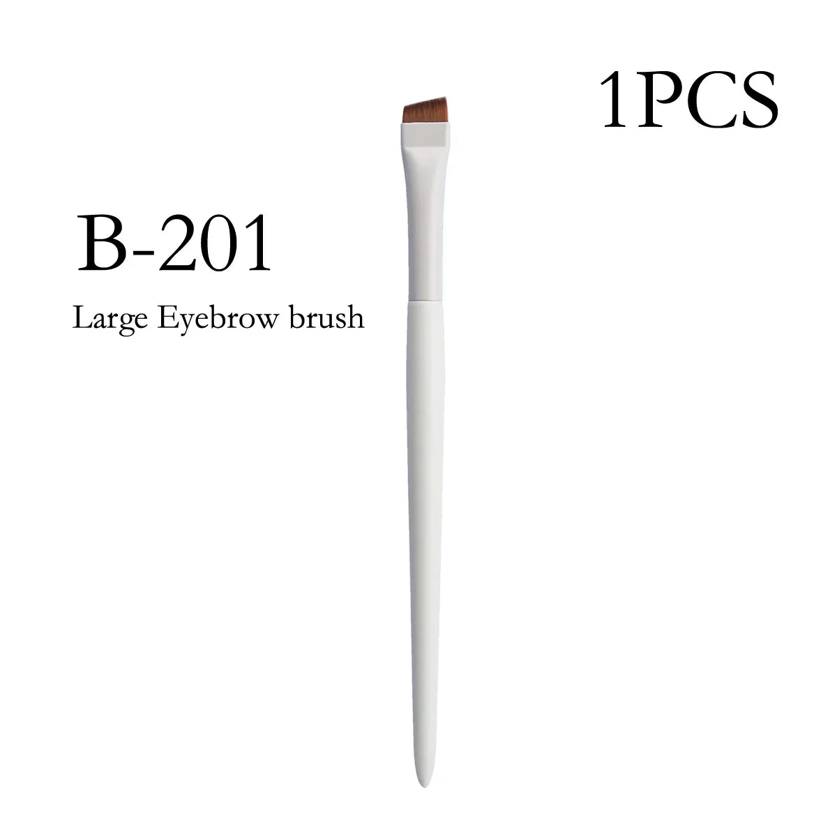 WOKO Ultra-Thin Precision Blade Eyeliner & Eyebrow Brush – White Wooden Handle
