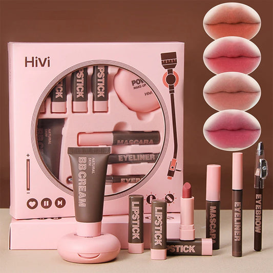 Caja de regalo de maquillaje de San Valentín de HiVi: set de lápiz labial y polvos de edición limitada