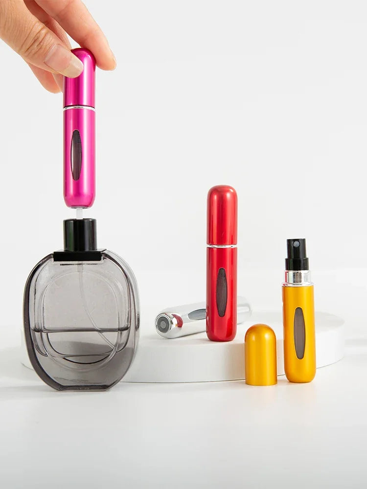 LuxuryGlow 5ml Refillable Perfume Spray Bottle | Portable Mini Atomizer for Travel