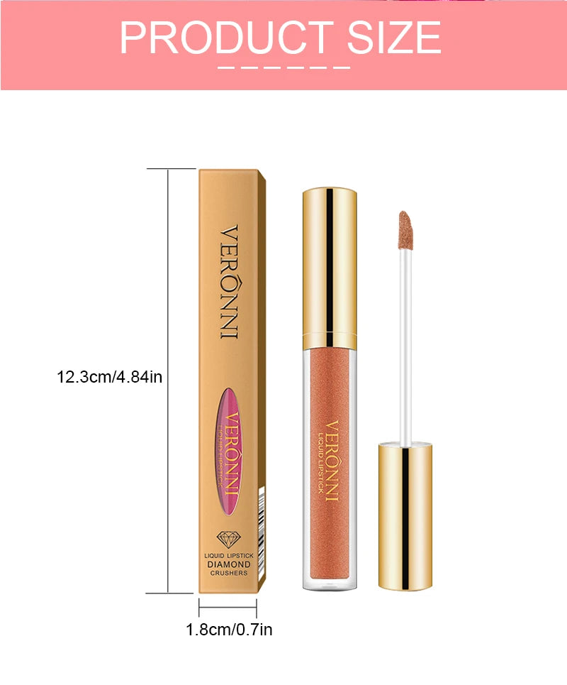 LuxuryGlow 15-Color Glitter Liquid Lipstick Set – Long Lasting, Waterproof & Shiny Lip Gloss