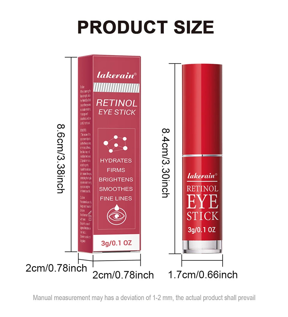 Crema de ojos con retinol en barra ibcccndc: suero iluminador y antiedad para ojeras (3 g)