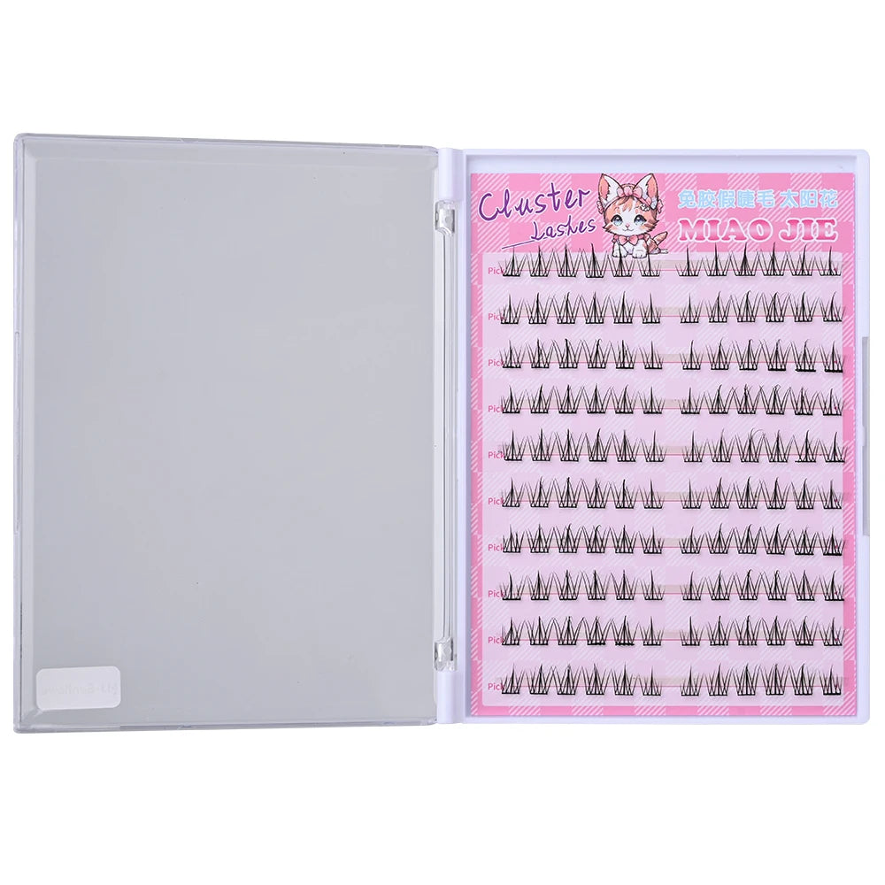 Pestañas postizas autoadhesivas JPNPL MJ de 10 filas: naturales, sin pegamento y reutilizables