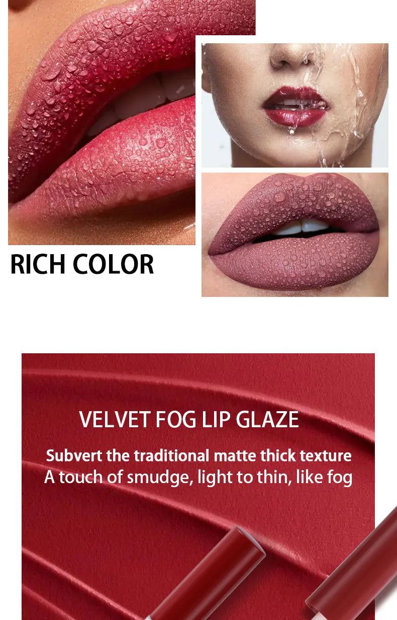 Set de brillo labial mate MAXFINE: 6 labiales resistentes al agua y de larga duración en caja de regalo