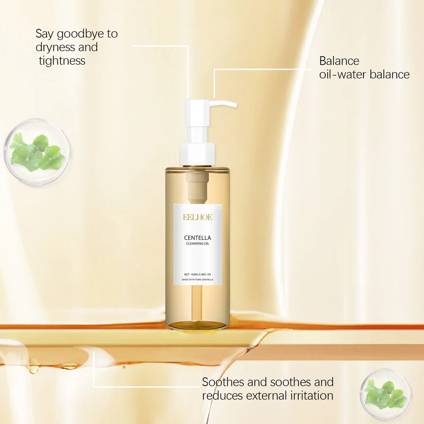 EELHOE Centella Gentle Facial Cleansing Oil – Deep Clean & Makeup Remover for Sensitive Skin – 100ml