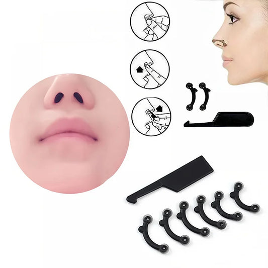 SEIZON  6PCS Nose Clip Corrector Set – Nose Shaping, Lifting & Straightening Tool