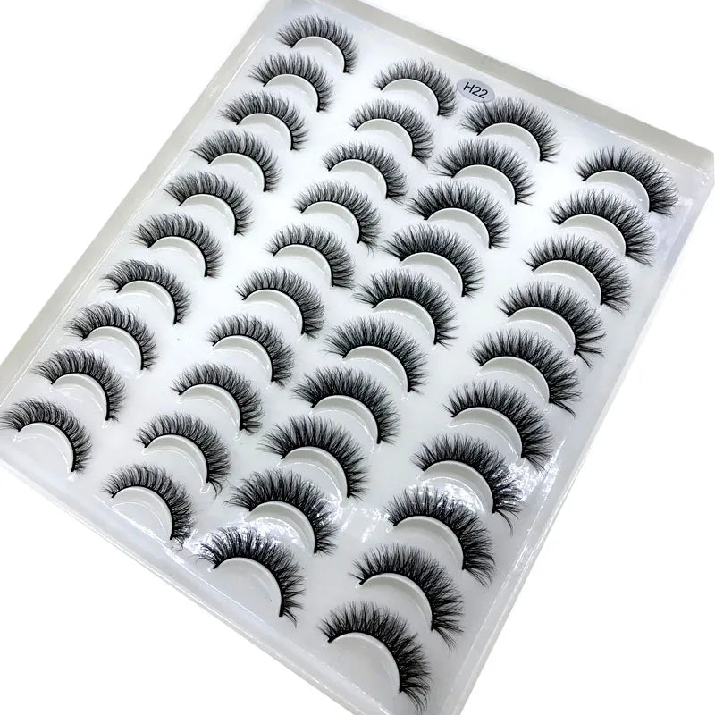 HBZGTLAD 20 Pairs 3D Faux Mink Lashes – Soft, Wispy, Reusable False Eyelashes Set