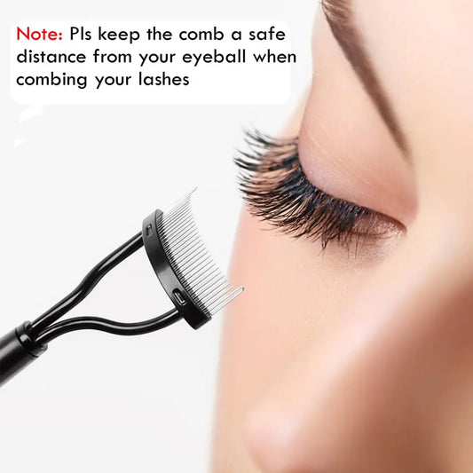 LuxuryGlow Eyelash Comb Separator with Cover | Lash Definer & Mascara Applicator Tool