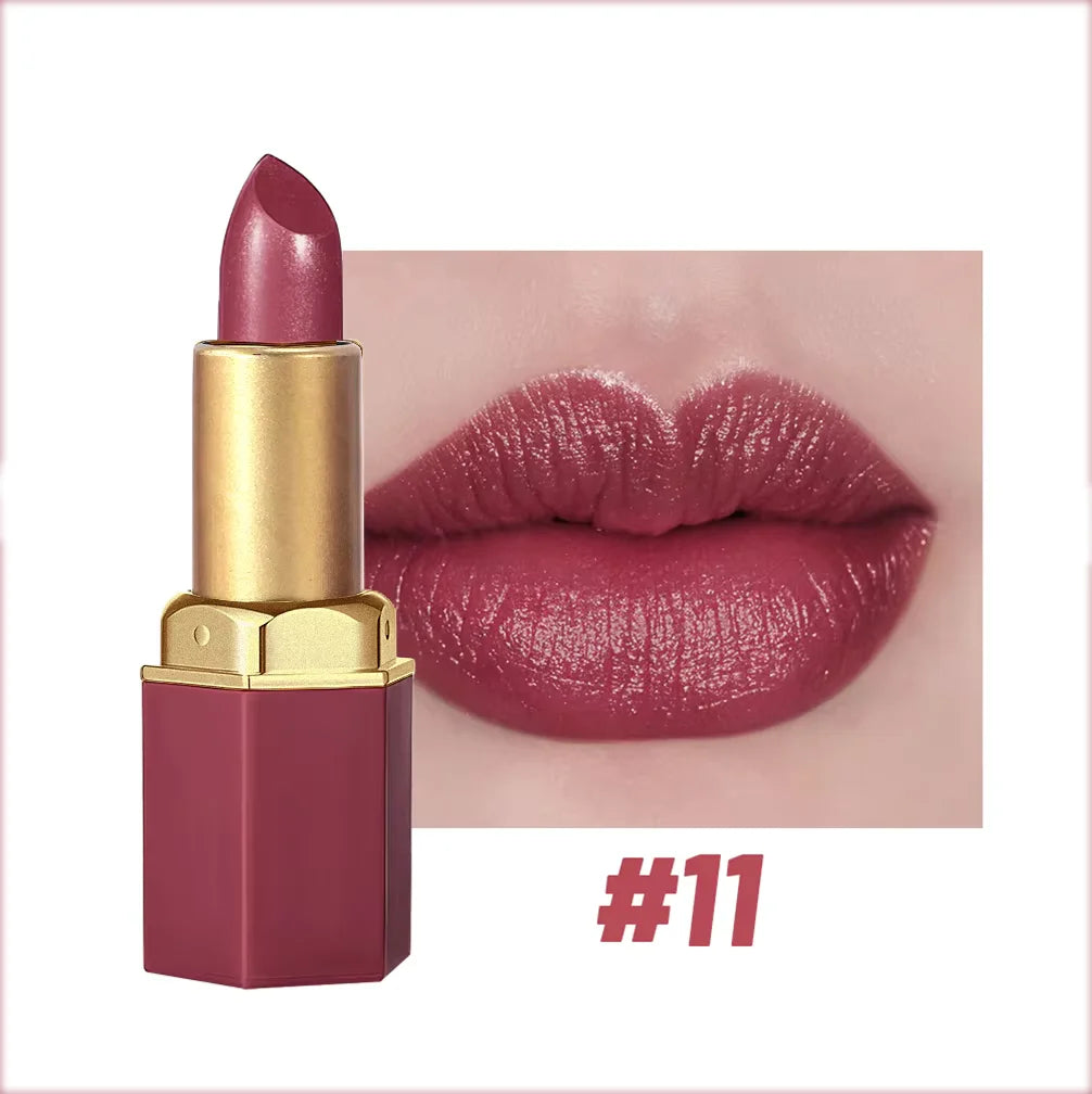 Barra de labios Luxury Gold Bar: brillo mate aterciopelado para un color suave y duradero (1 unidad)