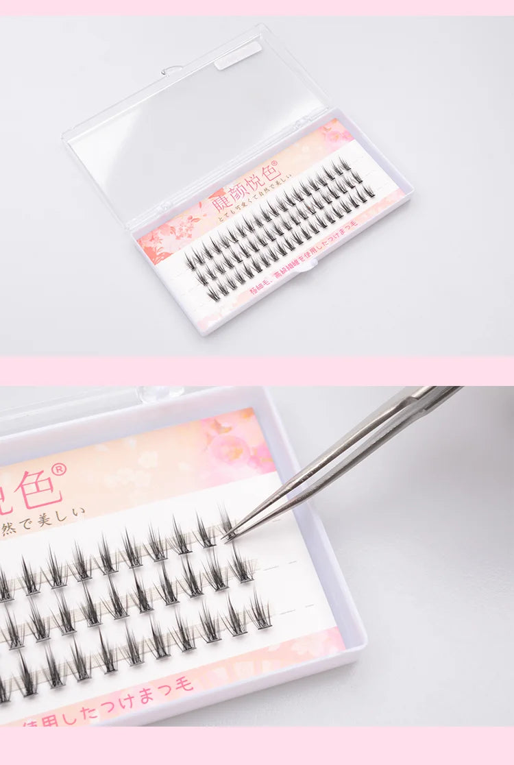 EYENGLE XMX DIY Cluster Eyelash Extensions – Natural Look, Heat-Bonded, Semi-Handmade