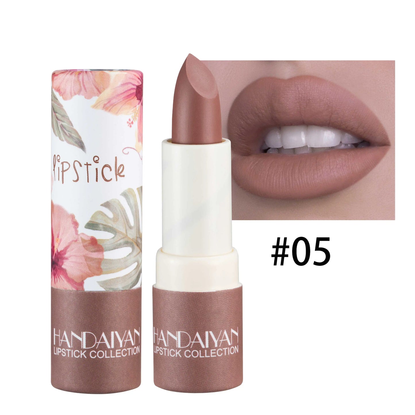 Handaiyan Naked Color Velvet Matte Lipstick – Long-Lasting & Moisturizing