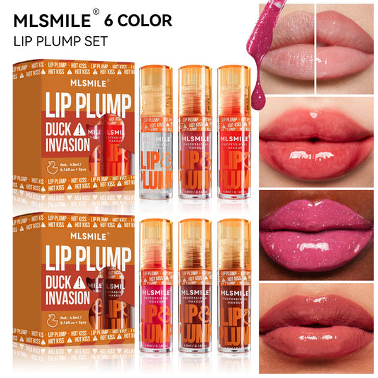 MLSMILE 3pcs Fruit Fragrance Moisturizing Lip Oil Set – Hydrating & Glossy