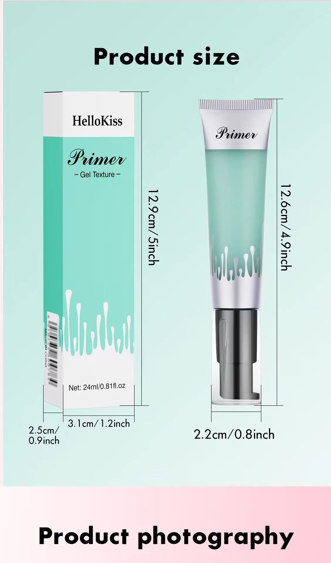 Prebase hidratante facial LUXURYTO Power Grip de 24 ml: minimiza los poros, suaviza y es una base de maquillaje de larga duración.