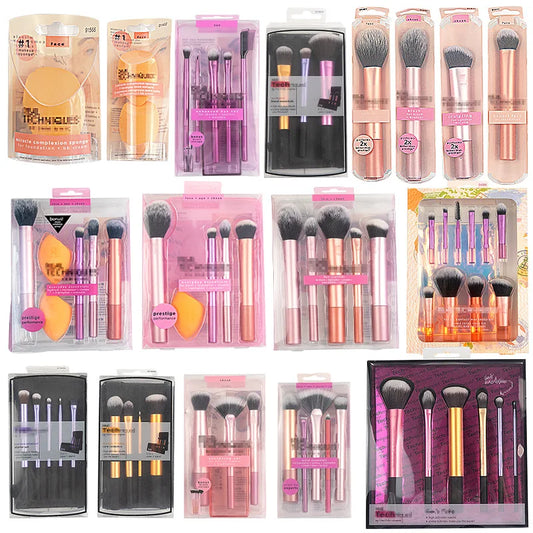 LuxuryGlow Complete Makeup Brush Set with Beauty Blender – Soft Wool Fiber for Face & Eyes