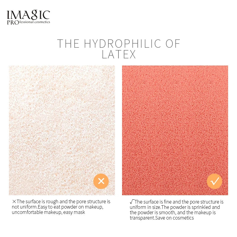 إسفنجة مكياج آيماجيك | للاستخدام الجاف والرطب | إسفنجة وجه خالية من اللاتكس