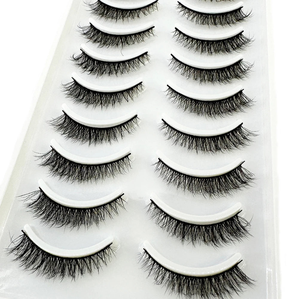 LuxuryGlow 10 Pairs Fluffy 3D Mink False Eyelashes – Soft, Dramatic & Reusable