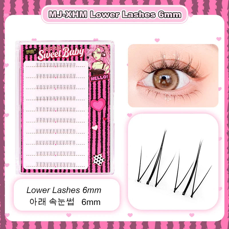 LuxuryGlow Self-Adhesive Eyelash Clusters – No-Glue, Reusable, Natural Look Lashes