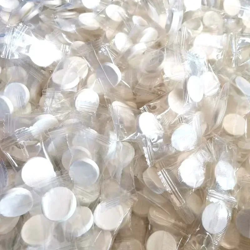 Toallas comprimidas LuxuryGlow (100 unidades): toallitas faciales desechables portátiles para viajes y uso al aire libre