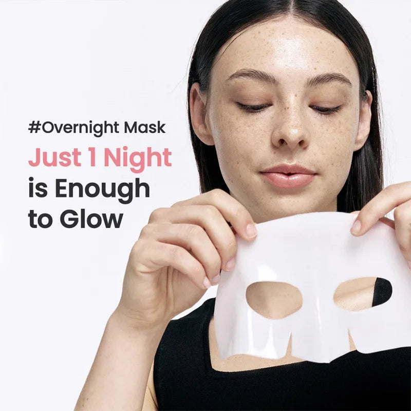 LuxuryGlow Bio Collagen Face Mask – Deep Hydrating & Brightening Overnight Skincare (1/5/10/20 PCS)