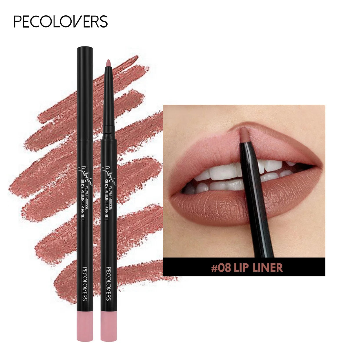 LuxuryGlow 12-Color Waterproof Matte Lip Liner Pencil Set – Long-Lasting, Non-Stick & Moisturizing