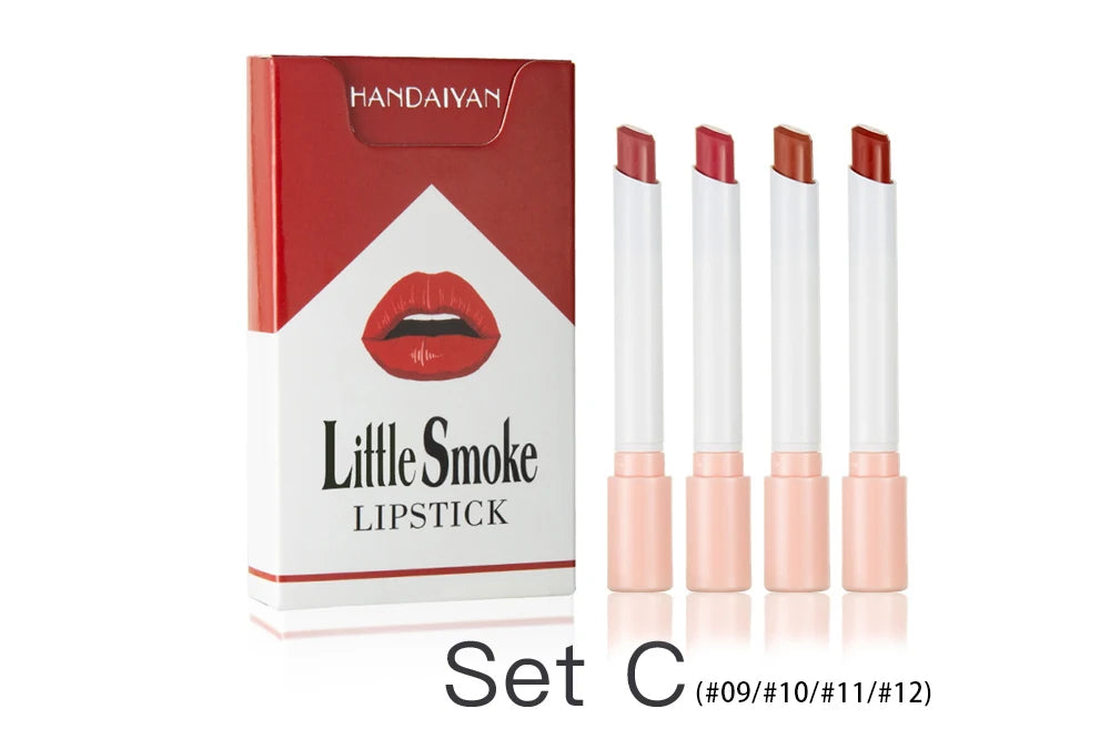 Set de labiales mate Handaiyan | 4 mini labiales de terciopelo que no se decoloran