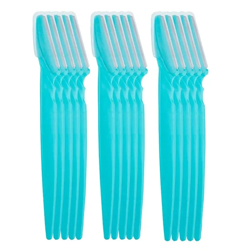 LuxuryGlow 5/10/20Pcs Eyebrow & Face Razors for Women & Men – Safe Hair Trimmer with Protective Cover
