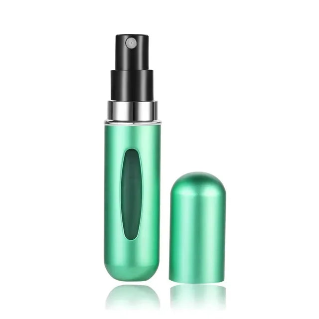 LuxuryGlow Portable Bottom Fill Perfume Spray Bottle 5ml/8ml | Refillable Travel Atomizer