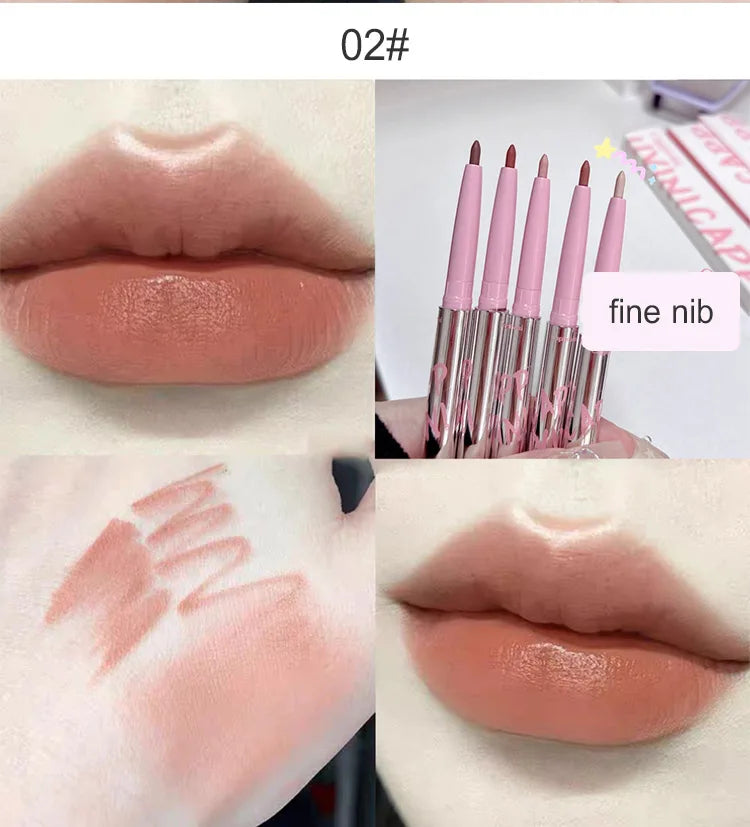 Cappuvini Nude Lip Liner with Brush – Long Lasting Matte Finish by Cappuvini