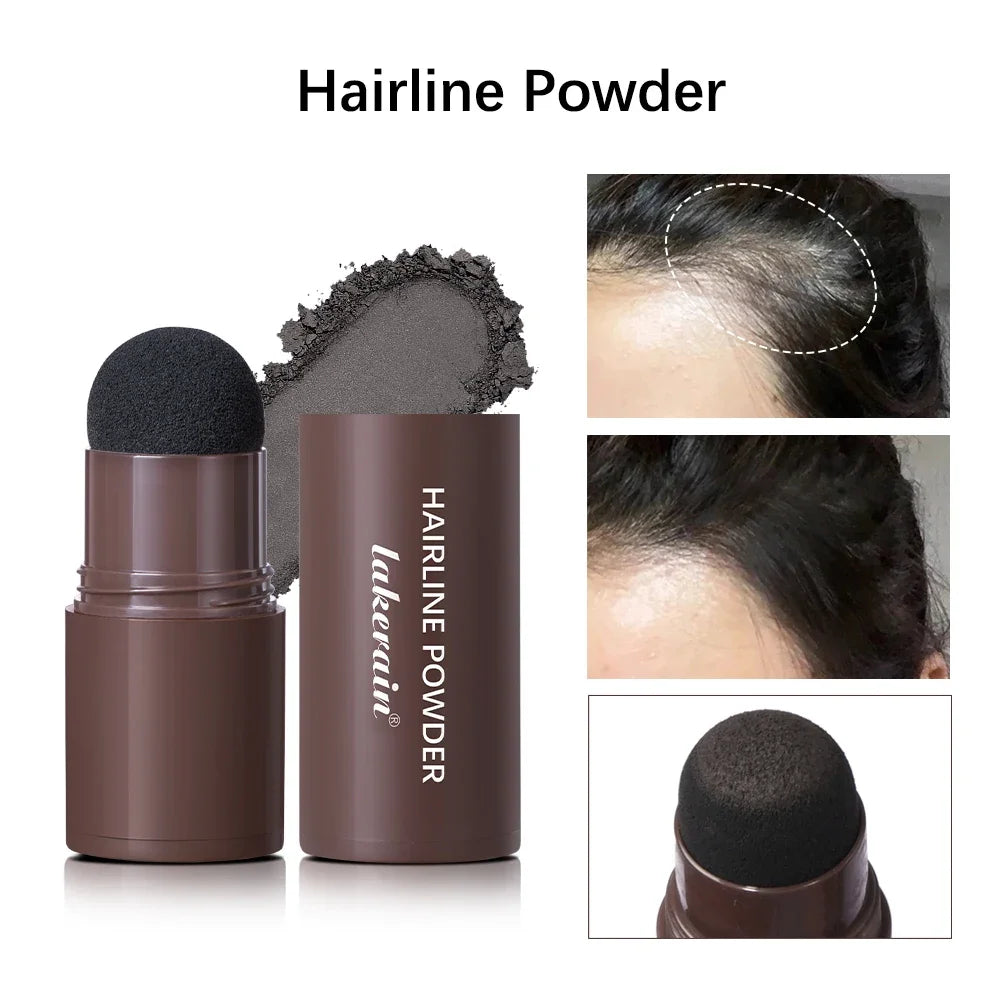 Lápiz corrector de raíces y líneas capilares LuxuryGlow resistente al agua: polvo en barra con cobertura instantánea de canas