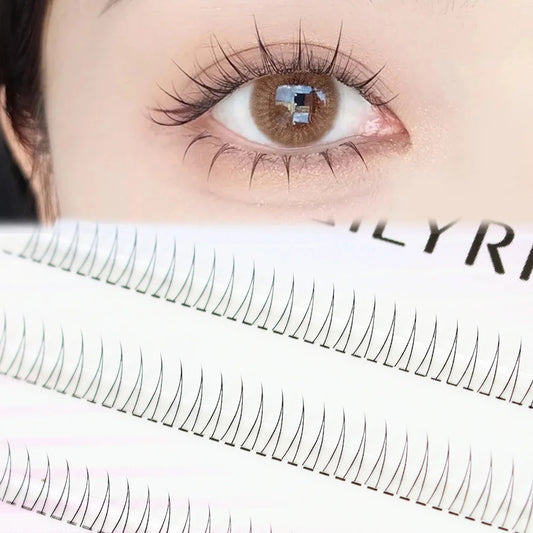 AILYRISS Manga J Curl V-Shape Under Eyelash Clusters – Natural Lower Lashes