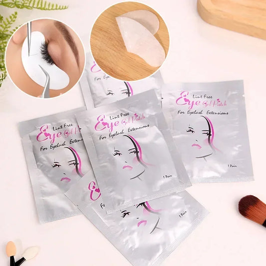 Parches de gel CNKESS para ojeras (50 pares) – Parches para extensiones e injertos de pestañas