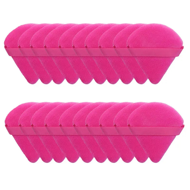 HUAZDS 10/20 قطعة من إسفنجة البودرة المخملية المثلثة - إسفنجة مكياج صغيرة قابلة للغسل