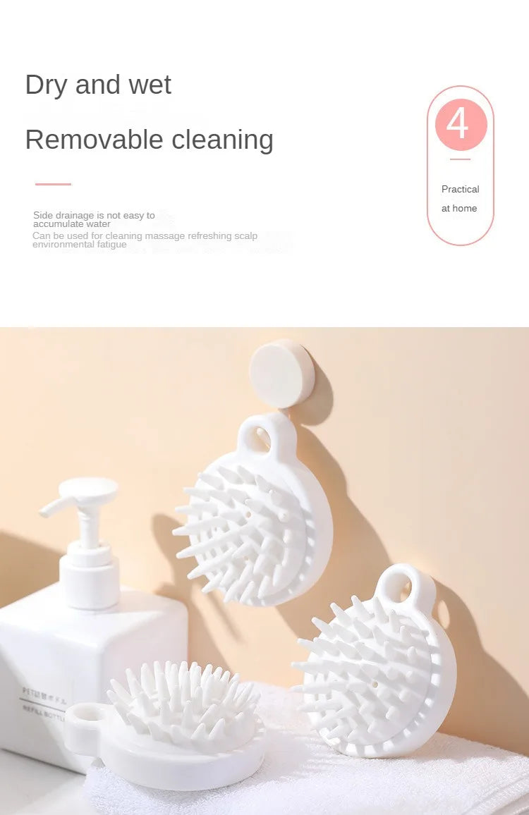 LUNCAY Silicone Scalp Massager Shampoo Brush – Soft Head Scrubber for Thick & Thin Hair