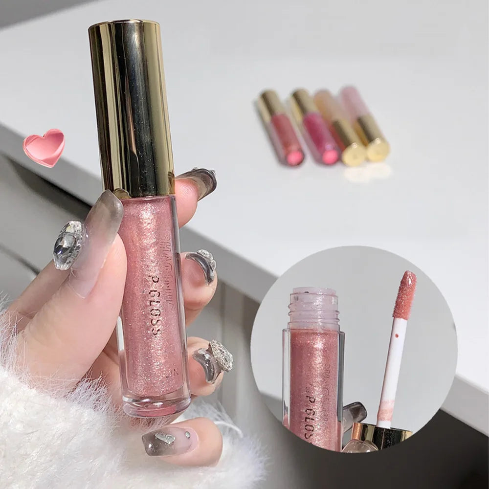 Brillo labial brillante SHAQINUO: hidratante, con un brillo intenso y un brillo sutil.