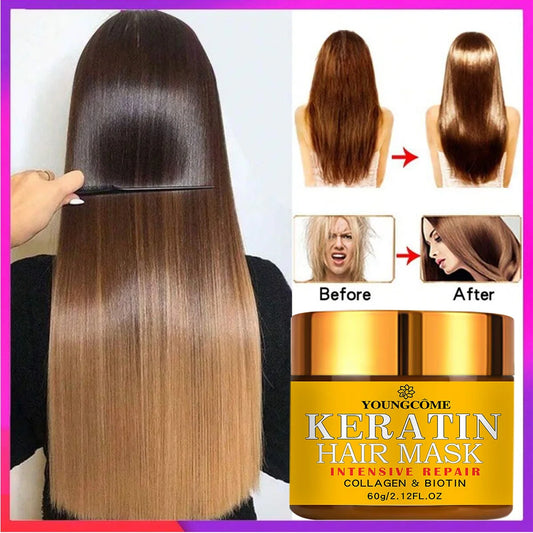 YOUNGCOME air Mask with Biotin, Collagen & Keratin – Deep Nourishing Conditioner for Dry, Damaged Hair