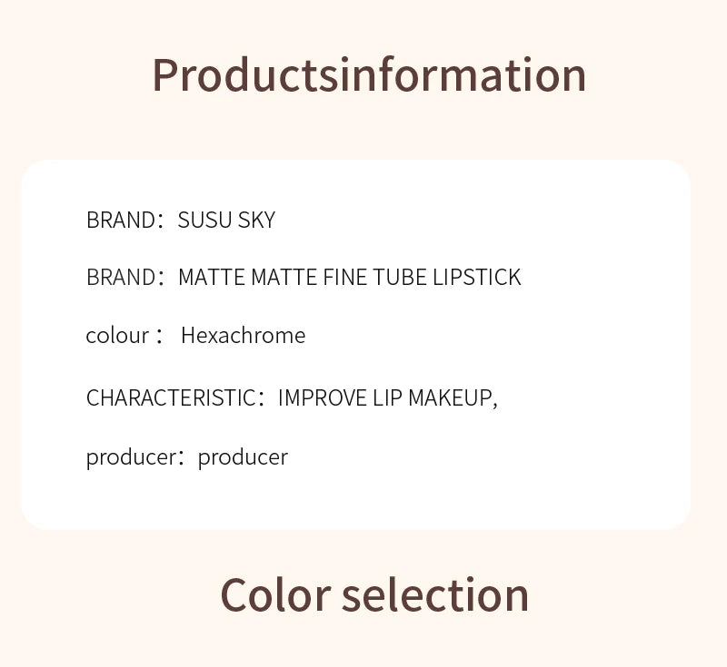 HERORANGE TX010 Matte Lipstick – Waterproof, Sweatproof, 2-in-1 Lip & Cheek Tint