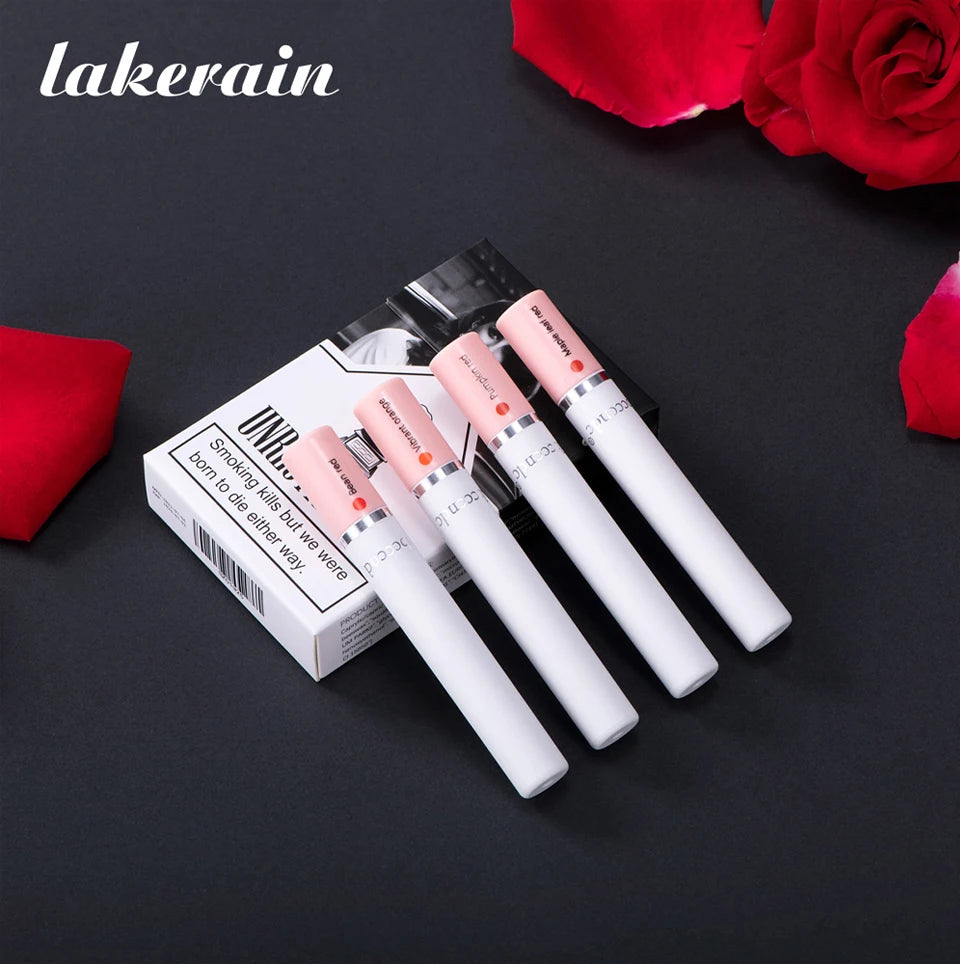 ibcccndc - Set de labiales mate de 4 colores: brillo labial resistente al agua y de larga duración