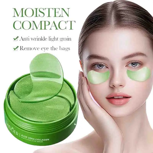 SADOER Aloe Vera Collagen Eye Masks | 60pcs Anti-Dark Circle & Puffiness Patches