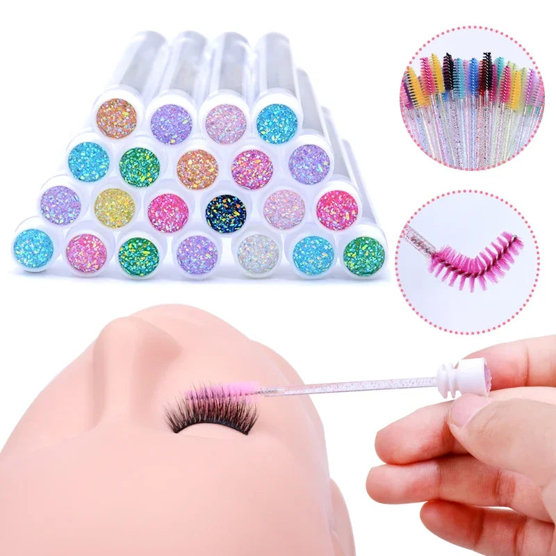 ZXZZS 20PCS Reusable Eyelash Brush Set with Dust-Proof Tubes – Replaceable Mascara Wands for Lash & Brow Makeup