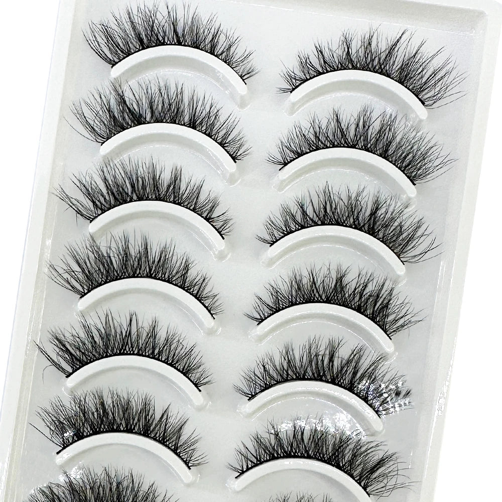 LuxuryGlow 10 Pairs Fluffy 3D Mink False Eyelashes – Soft, Dramatic & Reusable
