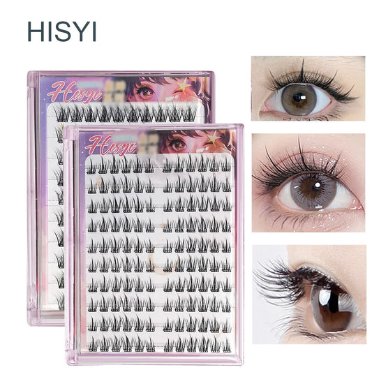 LuxuryGlow Self-Adhesive 3D Cluster Lashes – Glue-Free, Volumizing, Waterproof