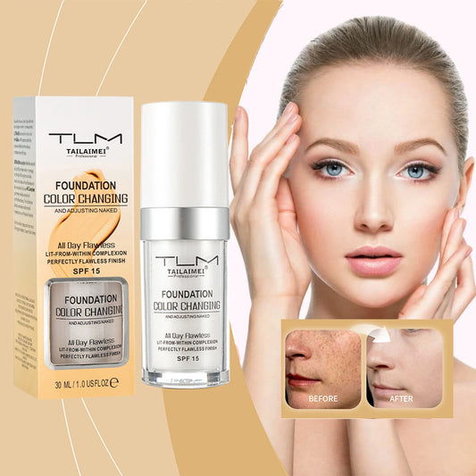 Base de maquillaje líquida hidratante ligera LuxuryGlow: hidratante, resistente al agua y transpirable.