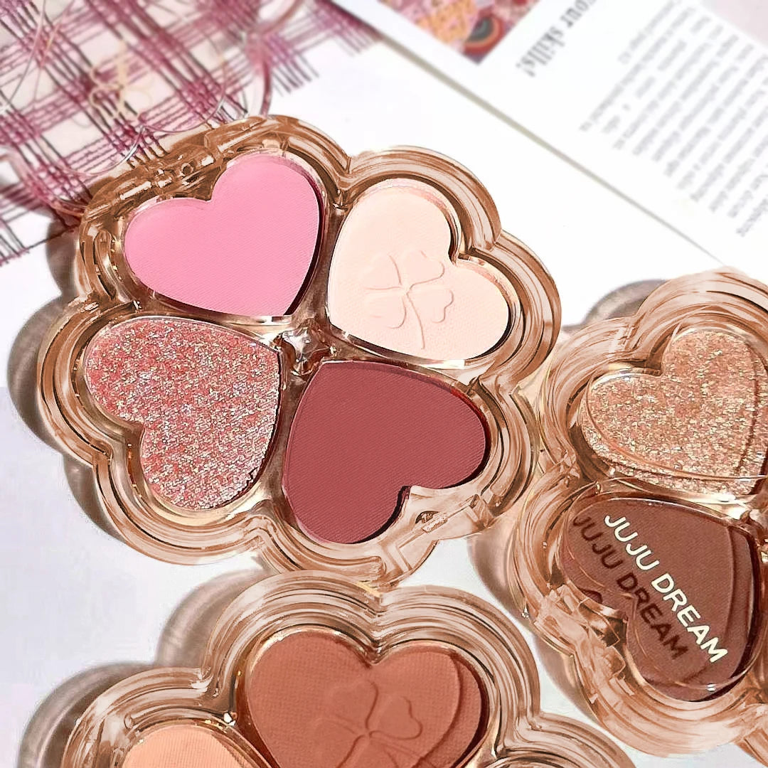 لوحة ظلال العيون دريم لاكي كلوفر من جوجو، 4 ألوان - ألوان مطفية ولامعة ومقاومة للماء