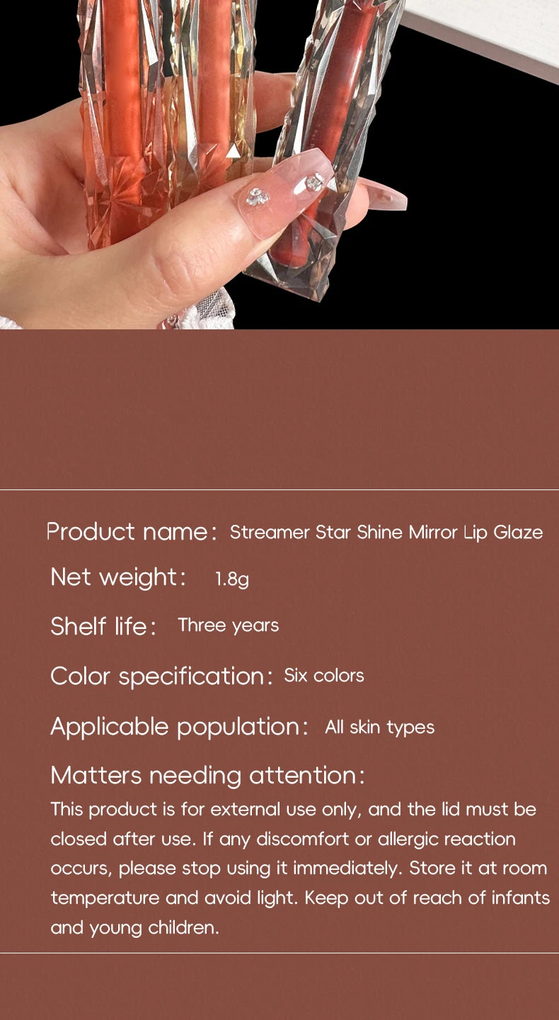 Brillo de labios MAXFINE Mirror: brillo transparente de larga duración, hidratante y resistente al agua con efecto halo.