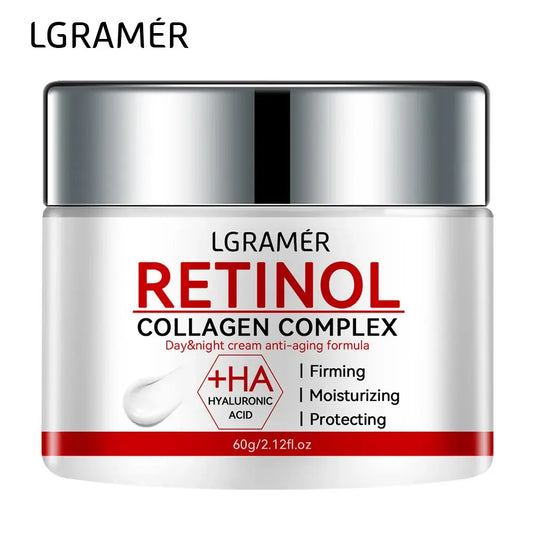 LGRAMER Retinol Lifting & Firming Face Cream – Collagen Moisturizer for Wrinkles, Brightening & Whitening (30g/60g)
