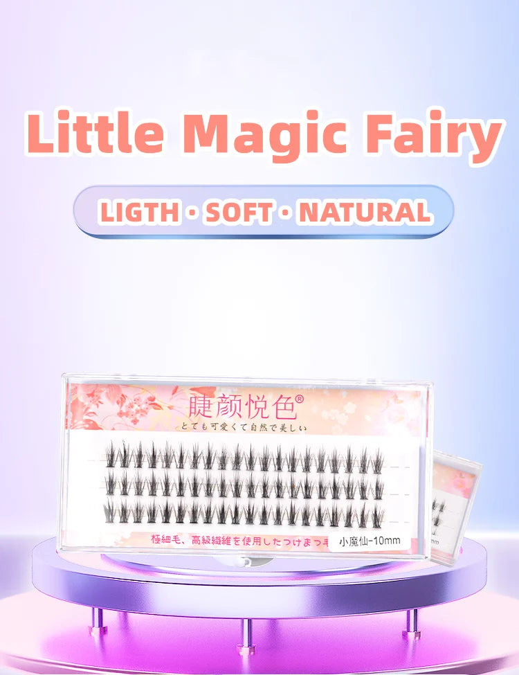 EYENGLE XMX DIY Cluster Eyelash Extensions – Natural Look, Heat-Bonded, Semi-Handmade