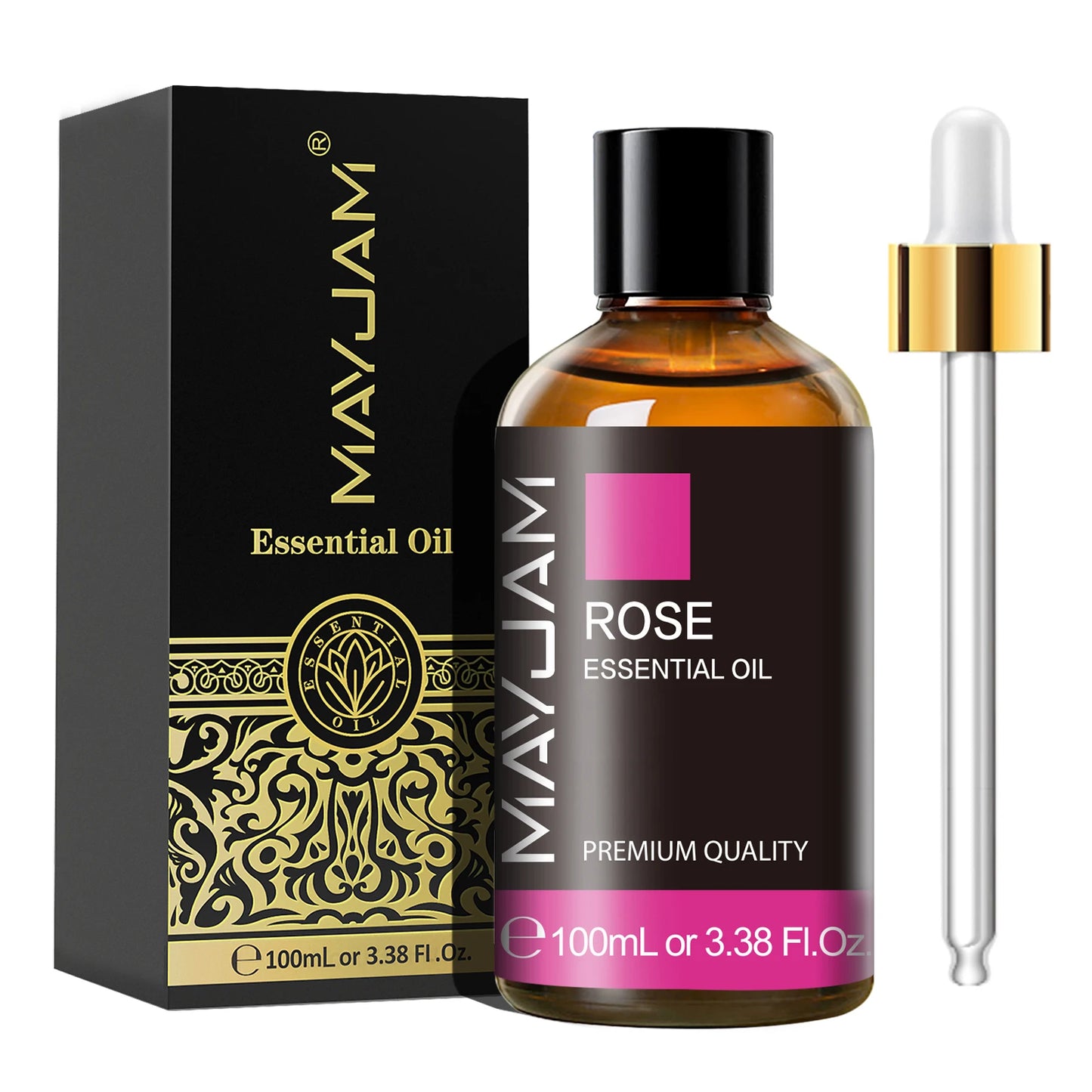 Aceite esencial puro MAYJAM 100 ml: aceite de aromaterapia con gotero para humidificadores, velas y difusores