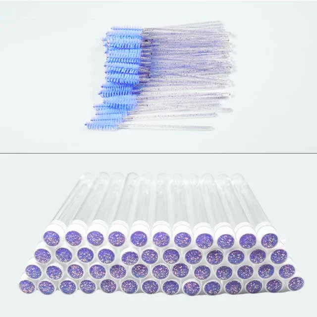 ZXZZS  50 Reusable Mascara Wands with Tubes – Lash & Brow Spoolie Set