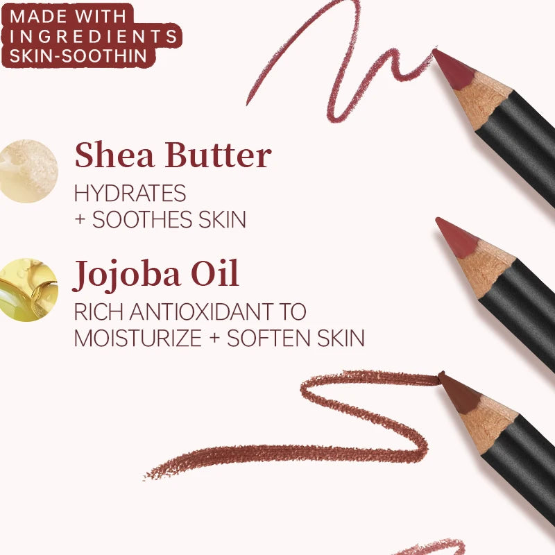 Delineador de labios mate de lujo LuxuryGlow: duradero, suave y de fácil aplicación.